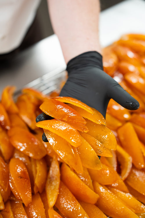Luxe orangettes - Biologische sinaasappelschillen met pure chocolade 500 g