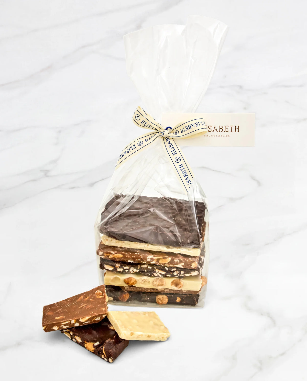 Mix van chocoladebrokken (groot) - donkere, melk- en witte chocolade