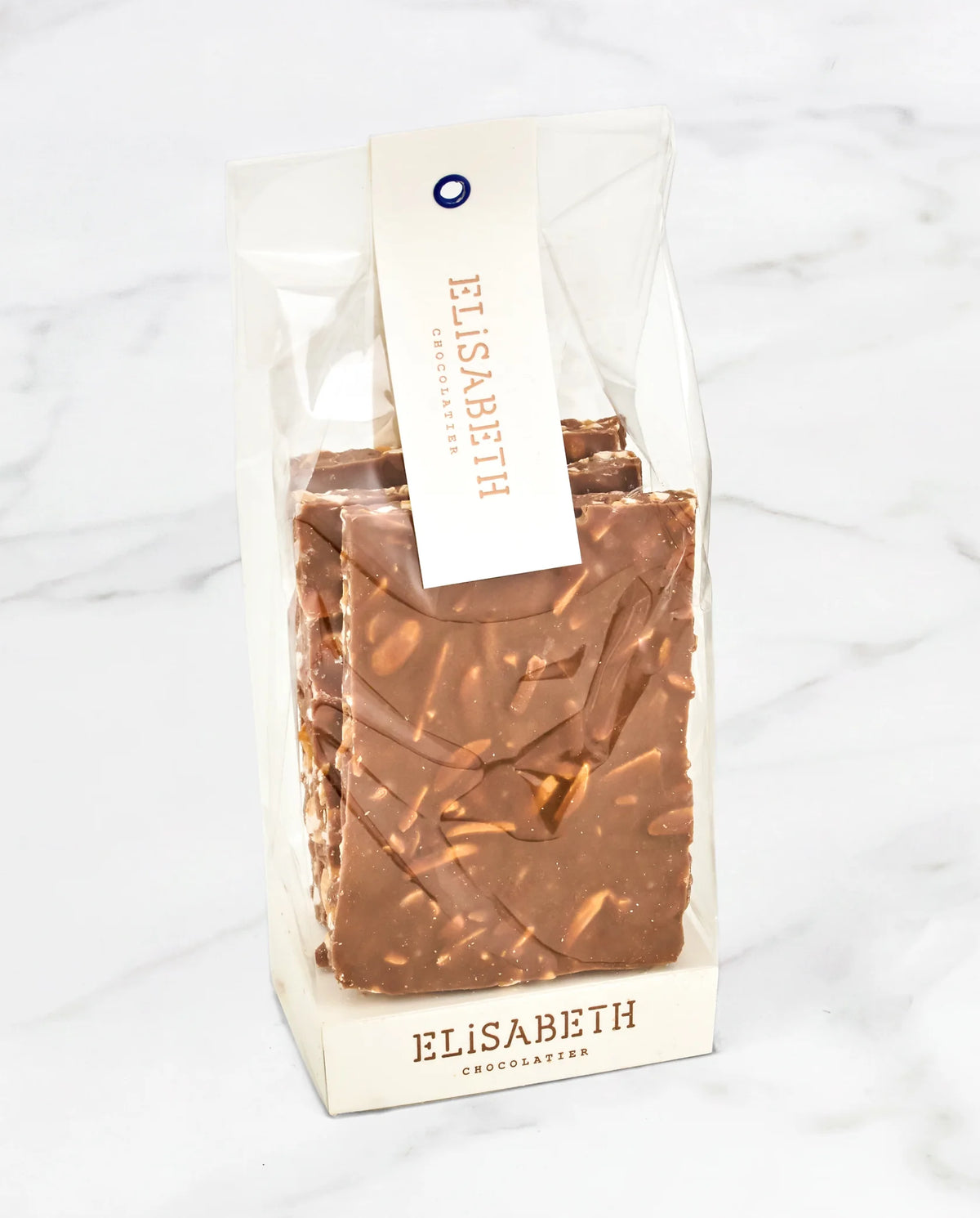 Melkchocoladebrokken met gekaramelliseerde amandelen