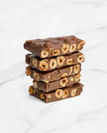 Milk chocolate chunks with hazelnuts