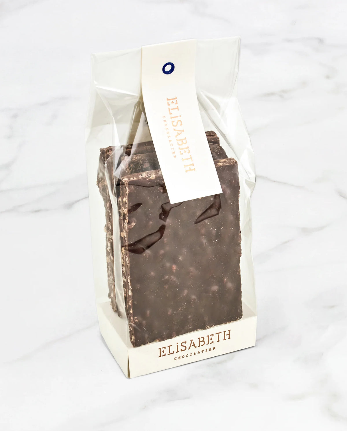 Donkere chocoladebrokken met gepofte rijst