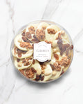 Mendiants met witte chocolade