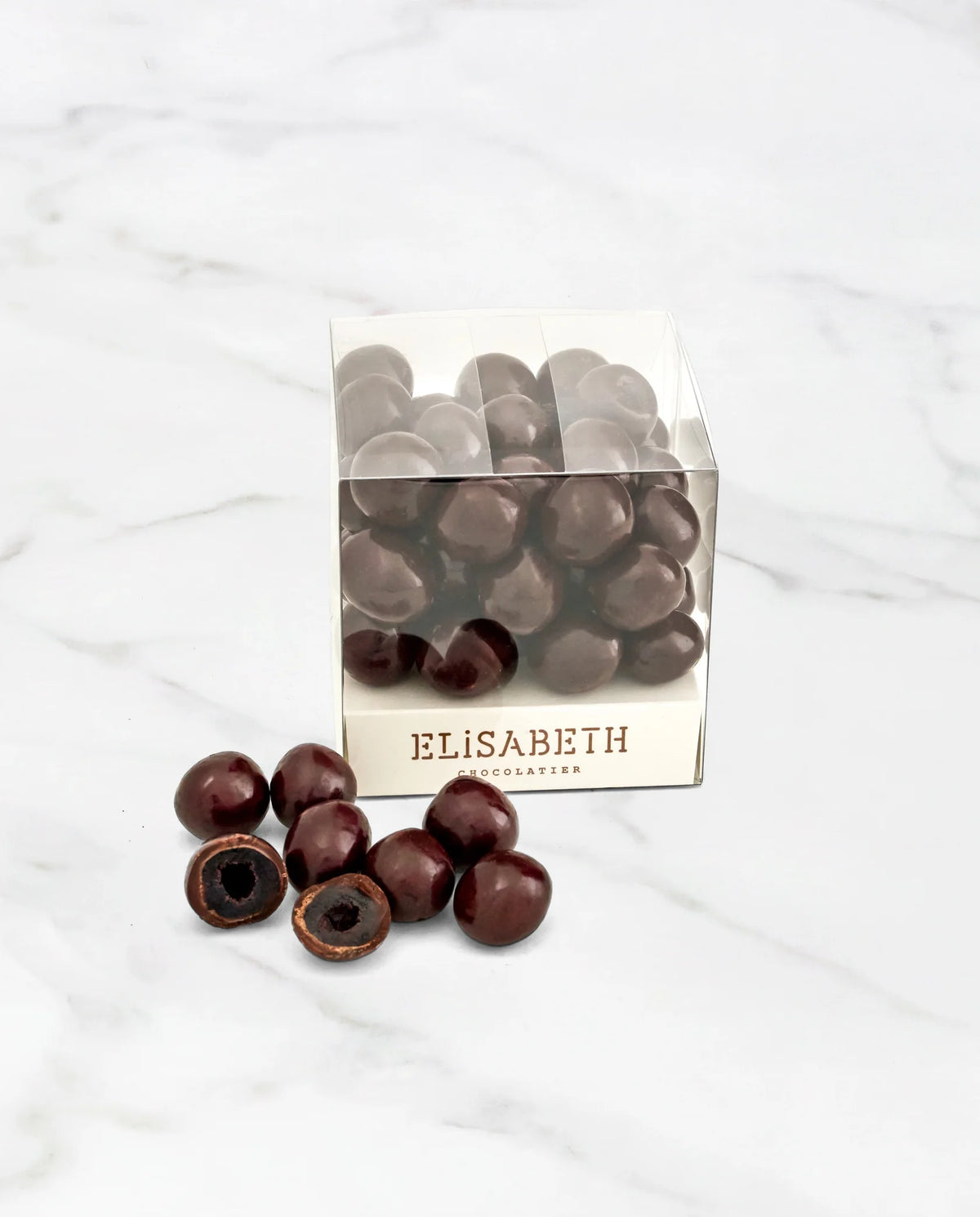 Amarena-kersen met pure chocolade