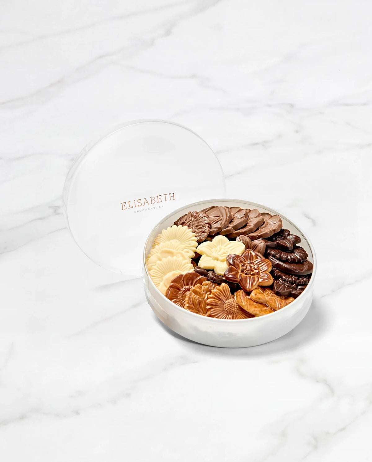 Chocoladebloemen - Mix van donkere, melk- en witte chocolade