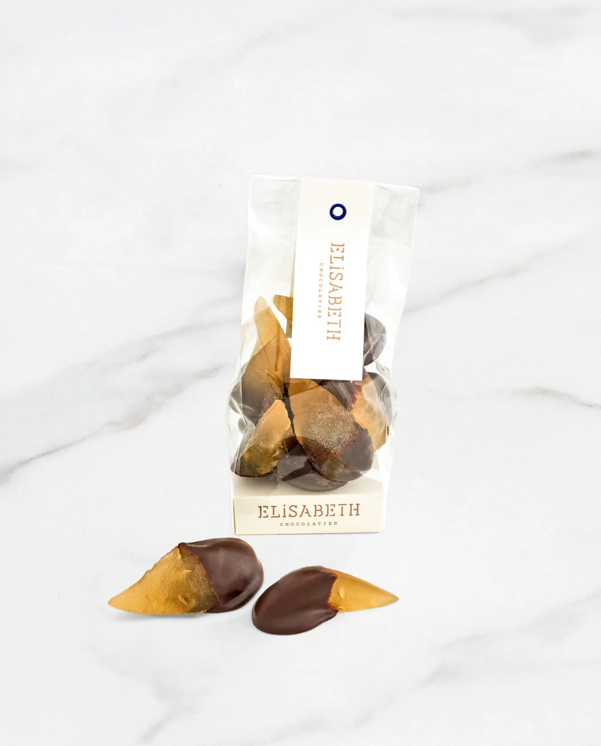 Peren met pure chocolade