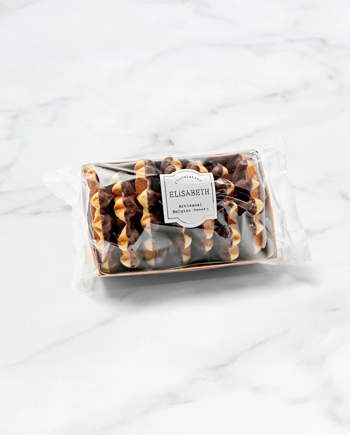 Krokante boterwafels met chocolade