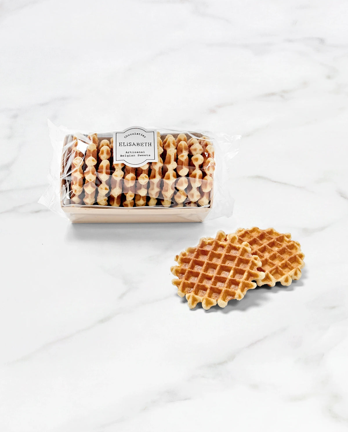 Krokante boterwafels met vanillesmaak