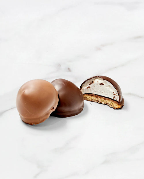 Artisanale melocakes met melkchocolade
