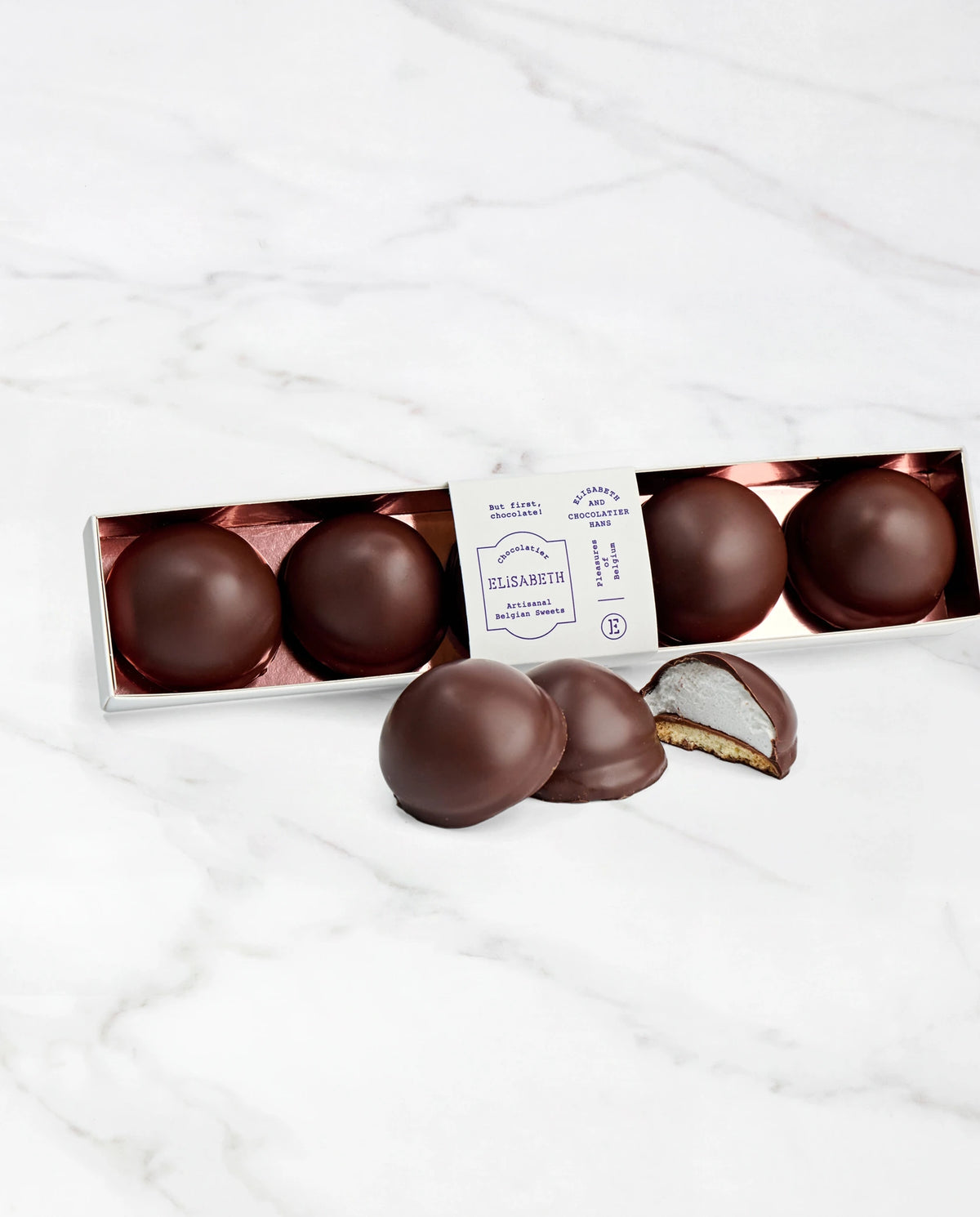 Artisanale melocakes met donkere chocolade