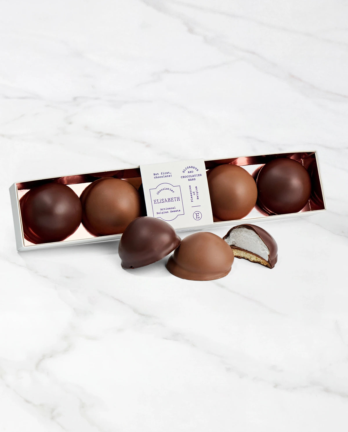 Artisanale melocakes, mix van melk- en donkere chocolade