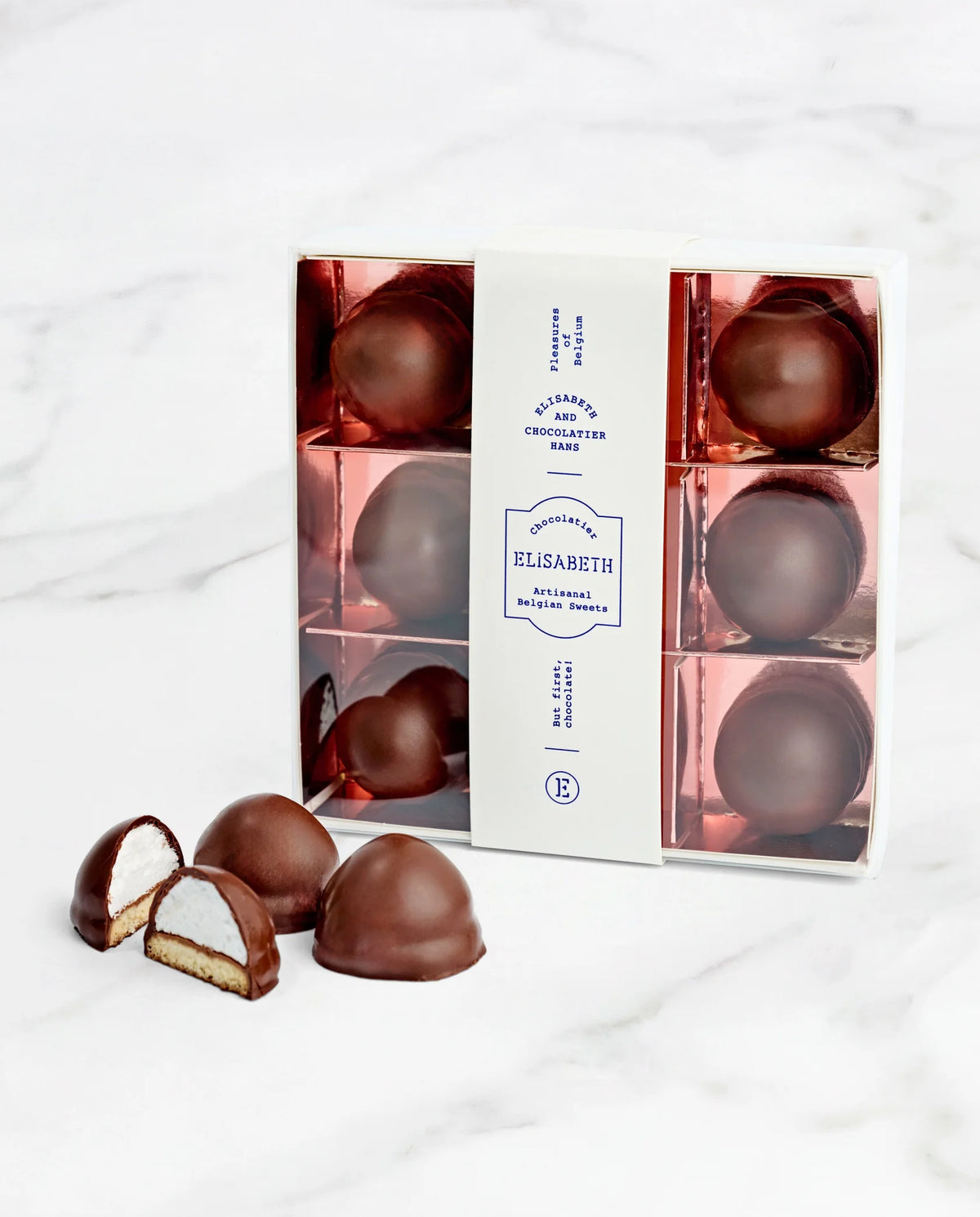 Artisanale mini-melocakes met donkere chocolade