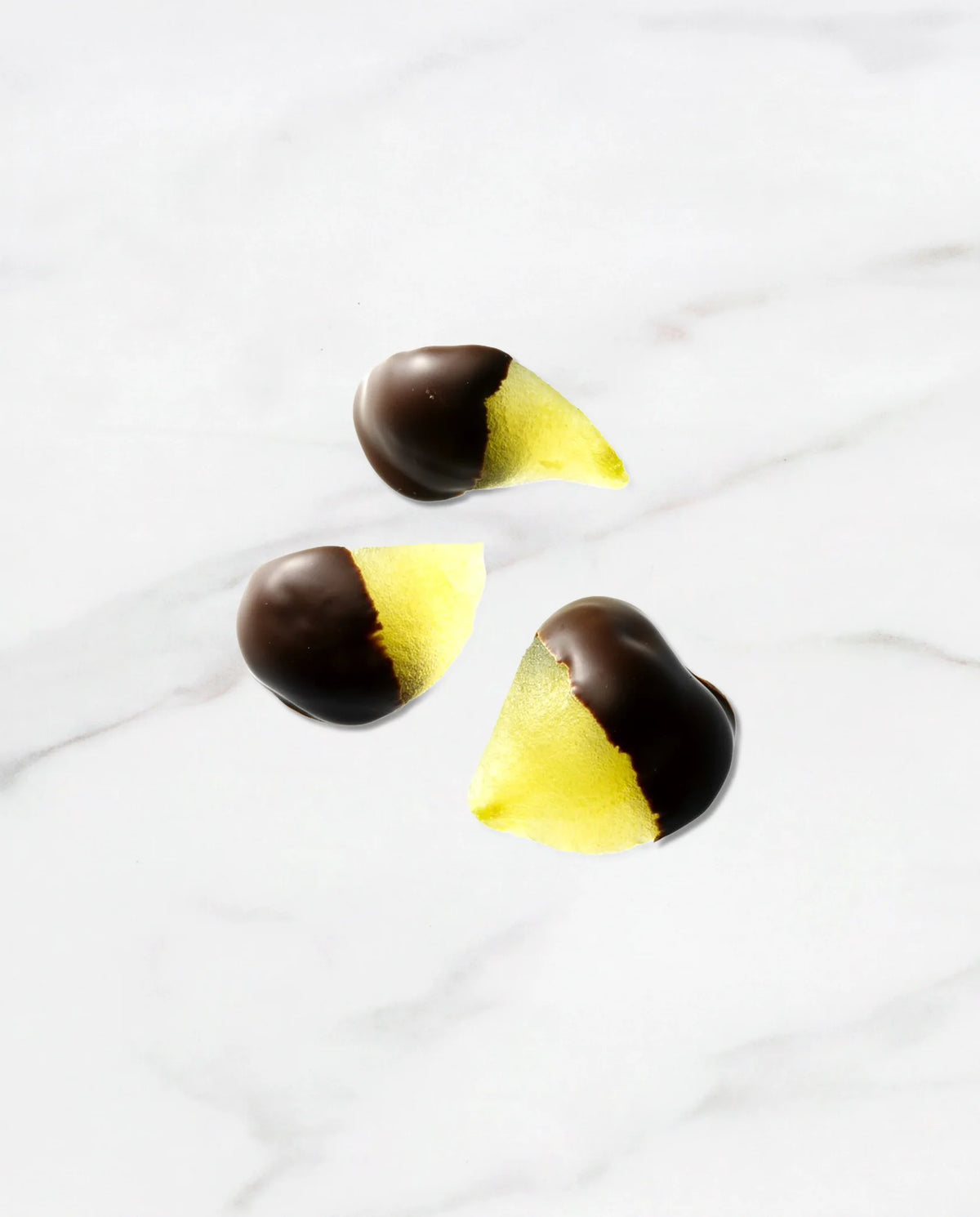 Peren met pure chocolade