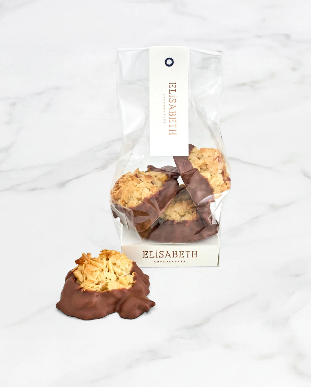 Florentinetaartjes met melkchocolade in zakje