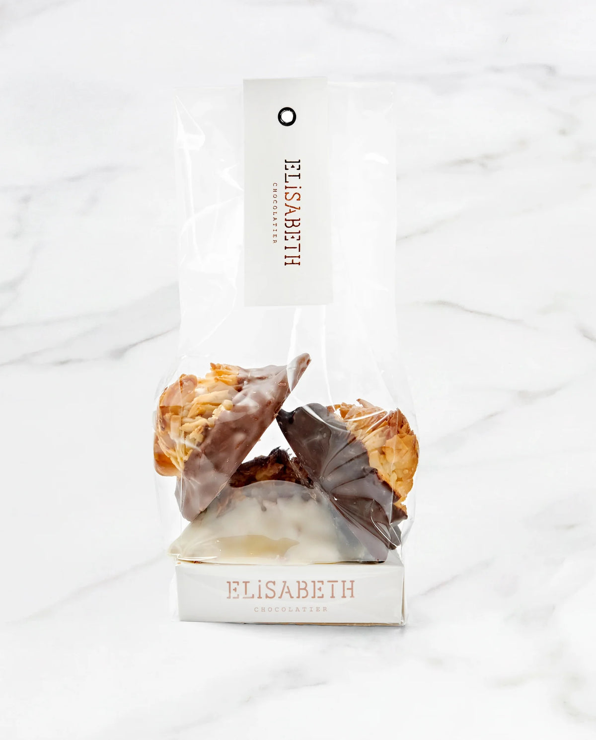 Florentinetaartjes - mix van pure, melk- en witte chocolade
