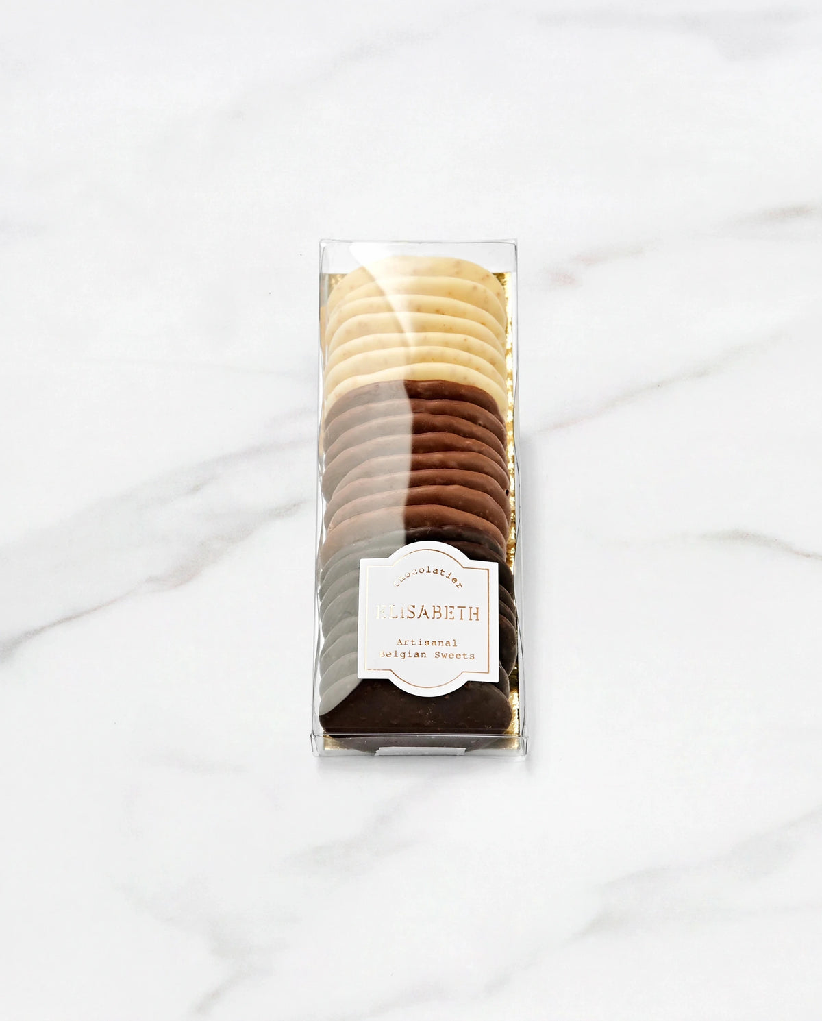 Chocolade tuiles met nougatine