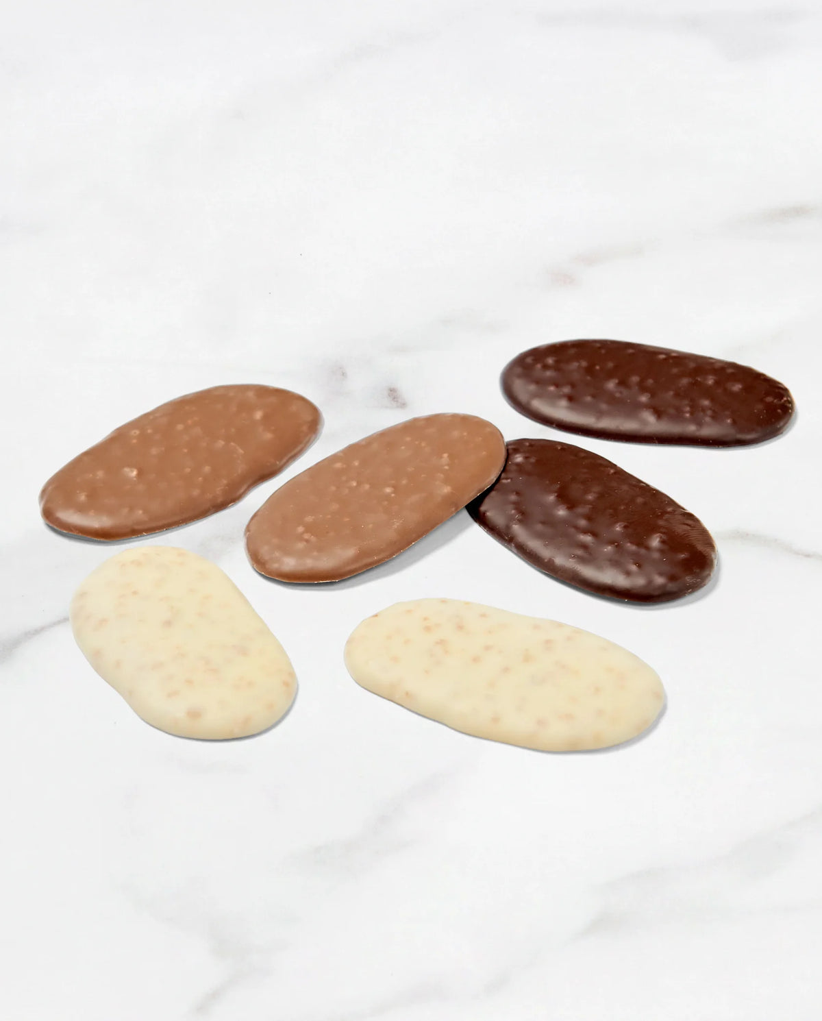 Chocolade tuiles met knapperige nougatine