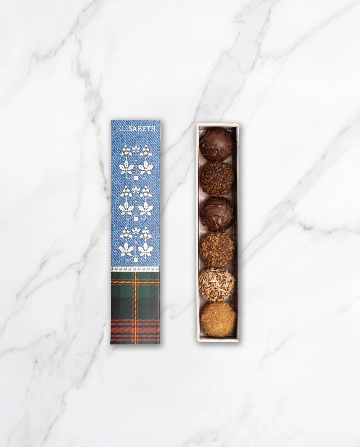 Truffle Paradise (kerst) - geschenkdoos met 6 chocoladetruffels