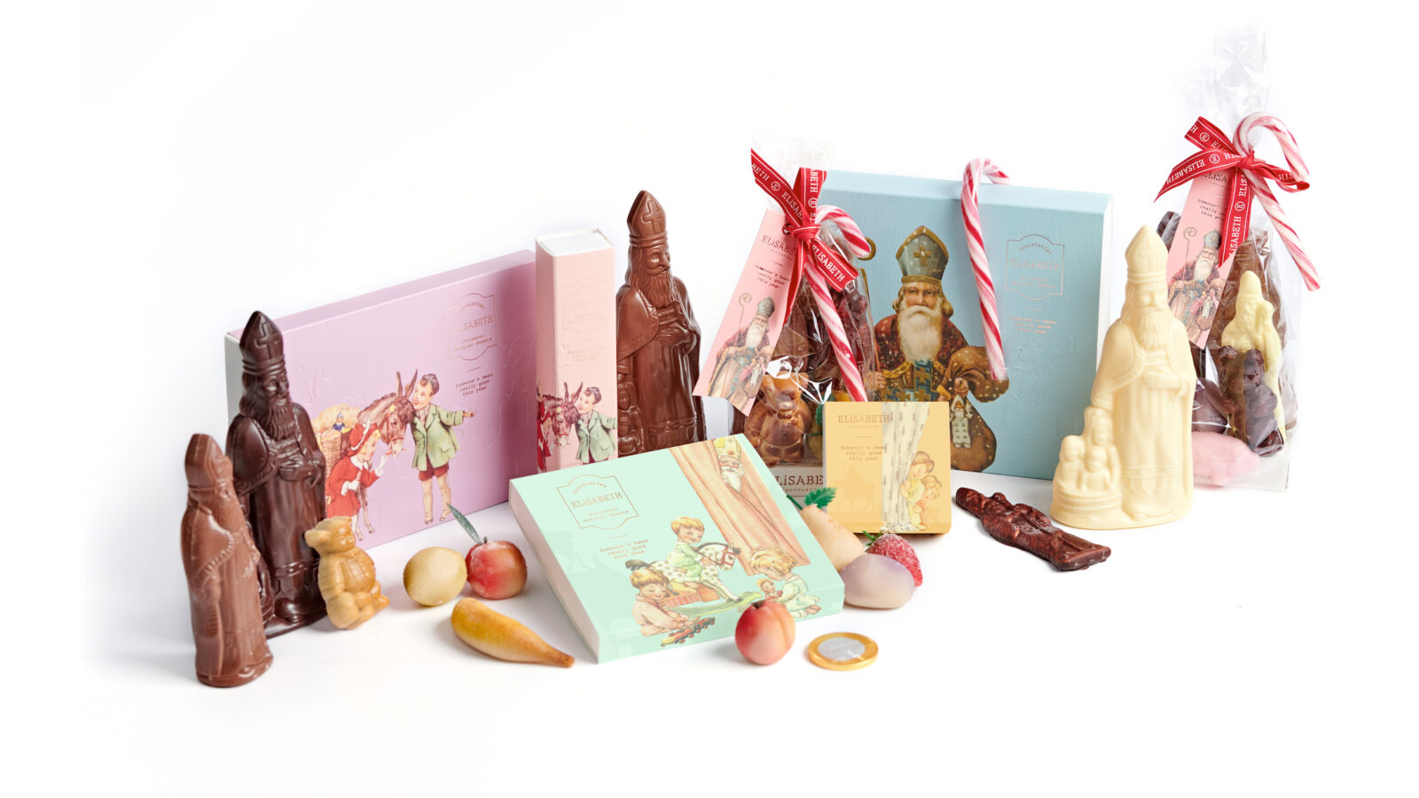 Laissez-vous surprendre par nos chocolats, bonbons et biscuits pour Saint Nicolas ! Grâce à notre boutique en ligne, vous pouvez facilement commander vos bonbons de Saint Nicolas.
